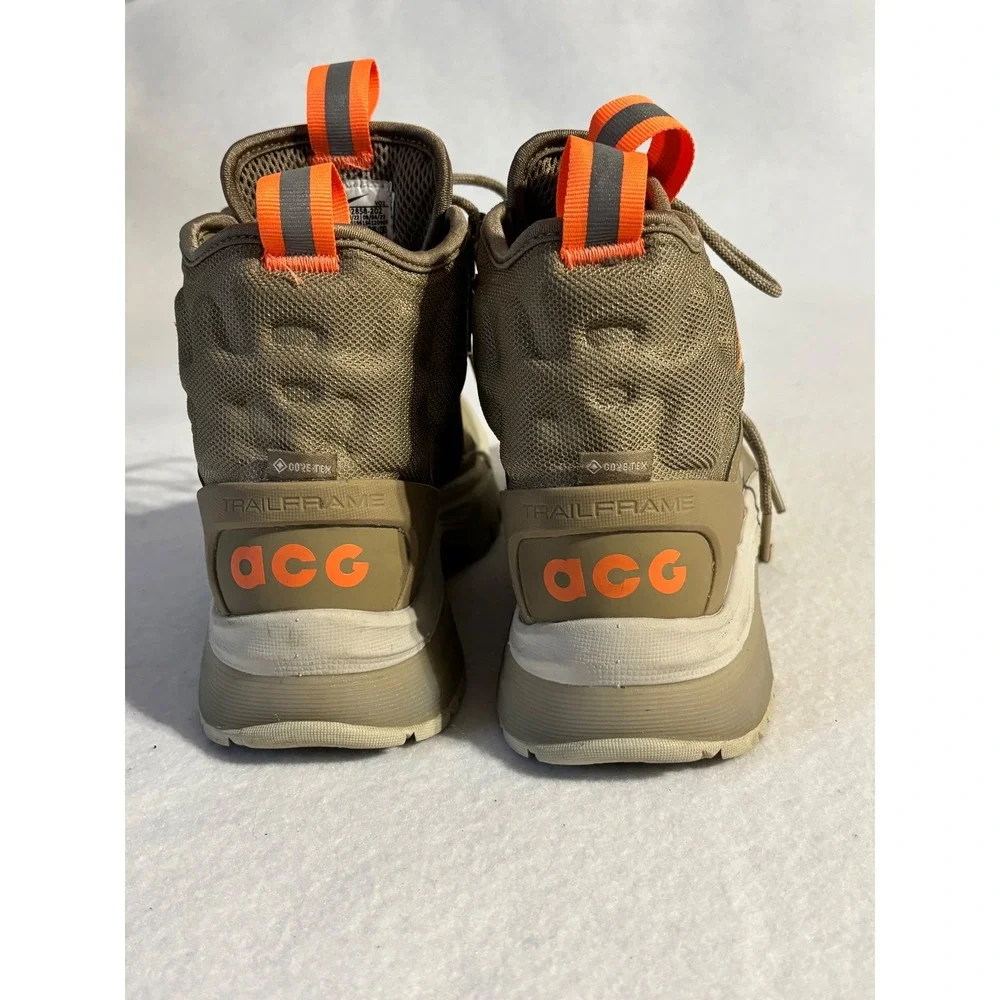 Nike ACG Air Zoom Gaiadome GORE-TEX Khaki Orange Boots DD2858-202 Boys 3.5